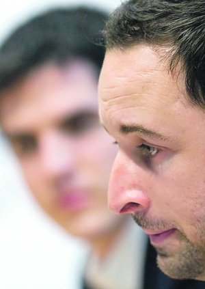 Santiago Abascal, durante su intervenciÃ³n. :: DAMIÃN TORRES